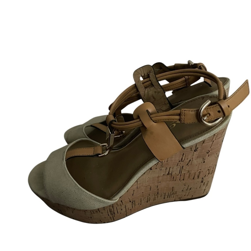 Coach  Linden Wedge Women's Tan Sandals Size 7.5 - Picture 5 of 8
